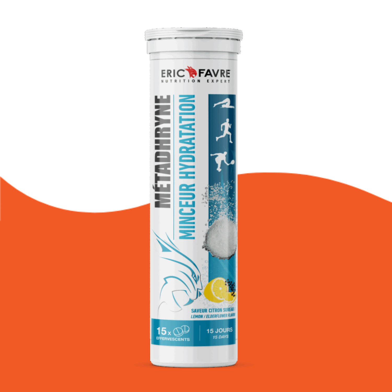 METADHRYNE MINCEUR HYDRATATION Goût Citron-sureau (15 pastilles effervescentes)