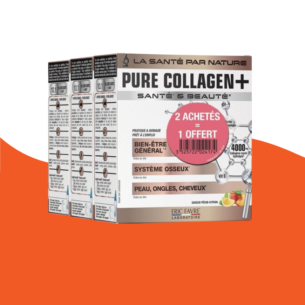 PURE COLLAGENE MONO-DOSE (Goût pêche-citron)